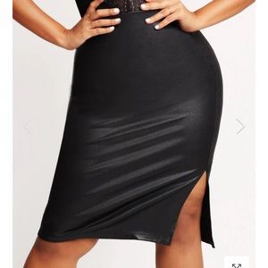 NEW Popilush Shapewear Faux Leather Skirt